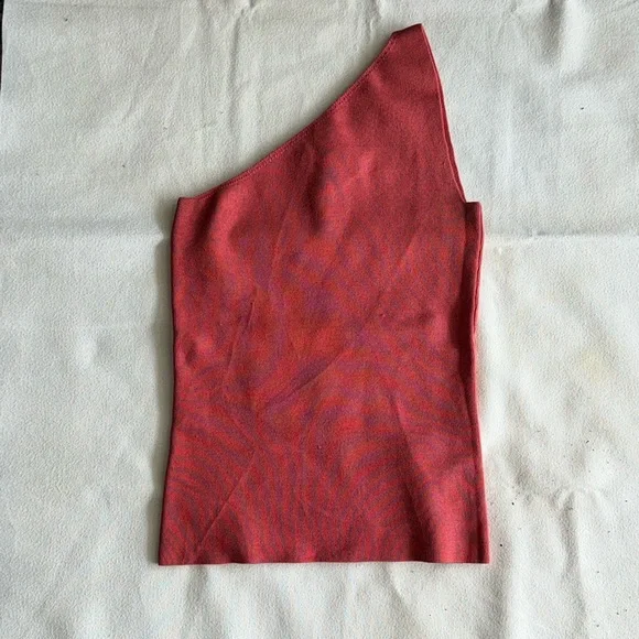 Banana Republic Stretch One Shoulder Fitting Top Size XS Silk - Picture 8 of 11